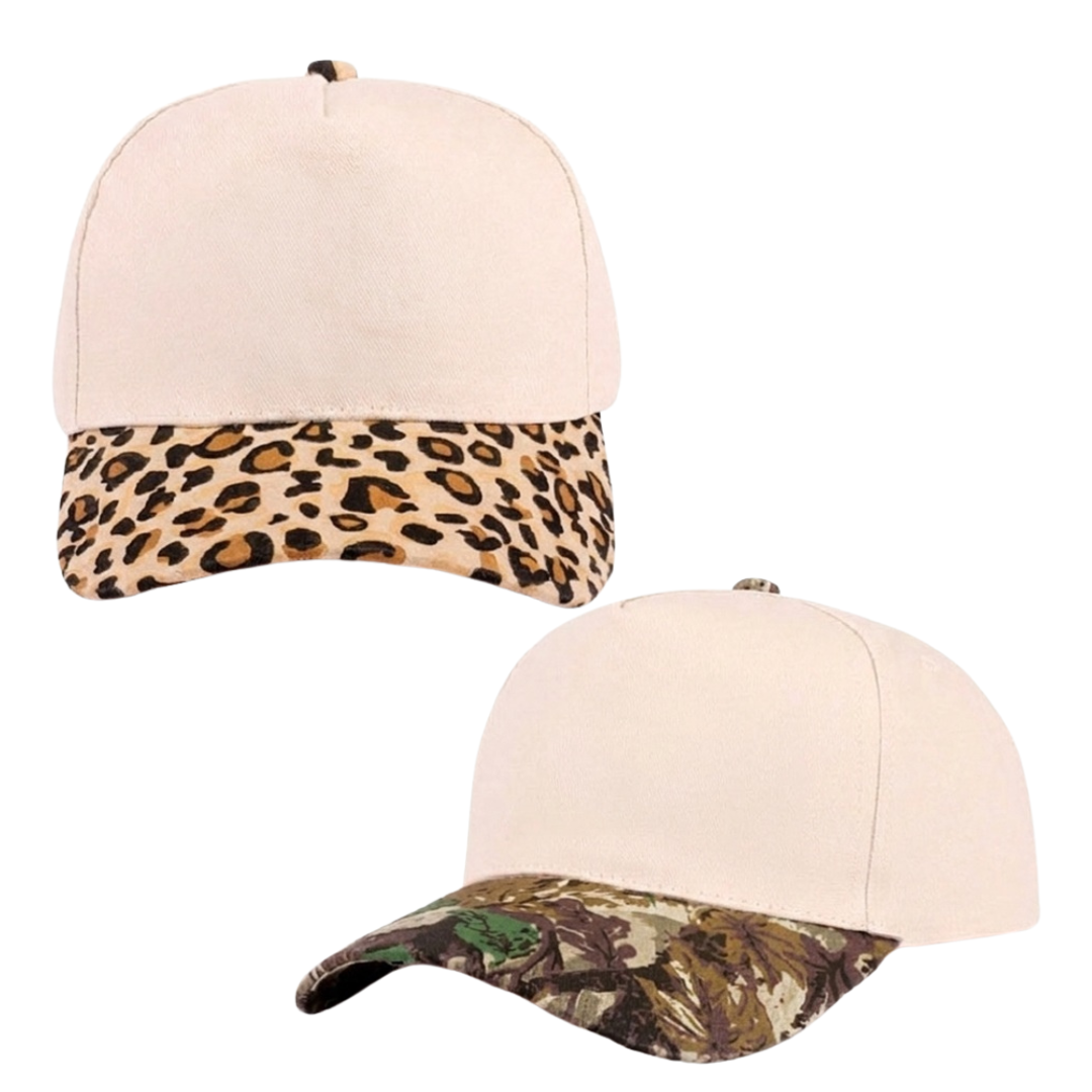 Patterned Brim Baseball Cap