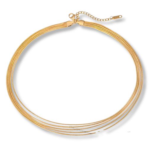 Sestra by Intro Stainless Steel Multi Layer Chain Necklace