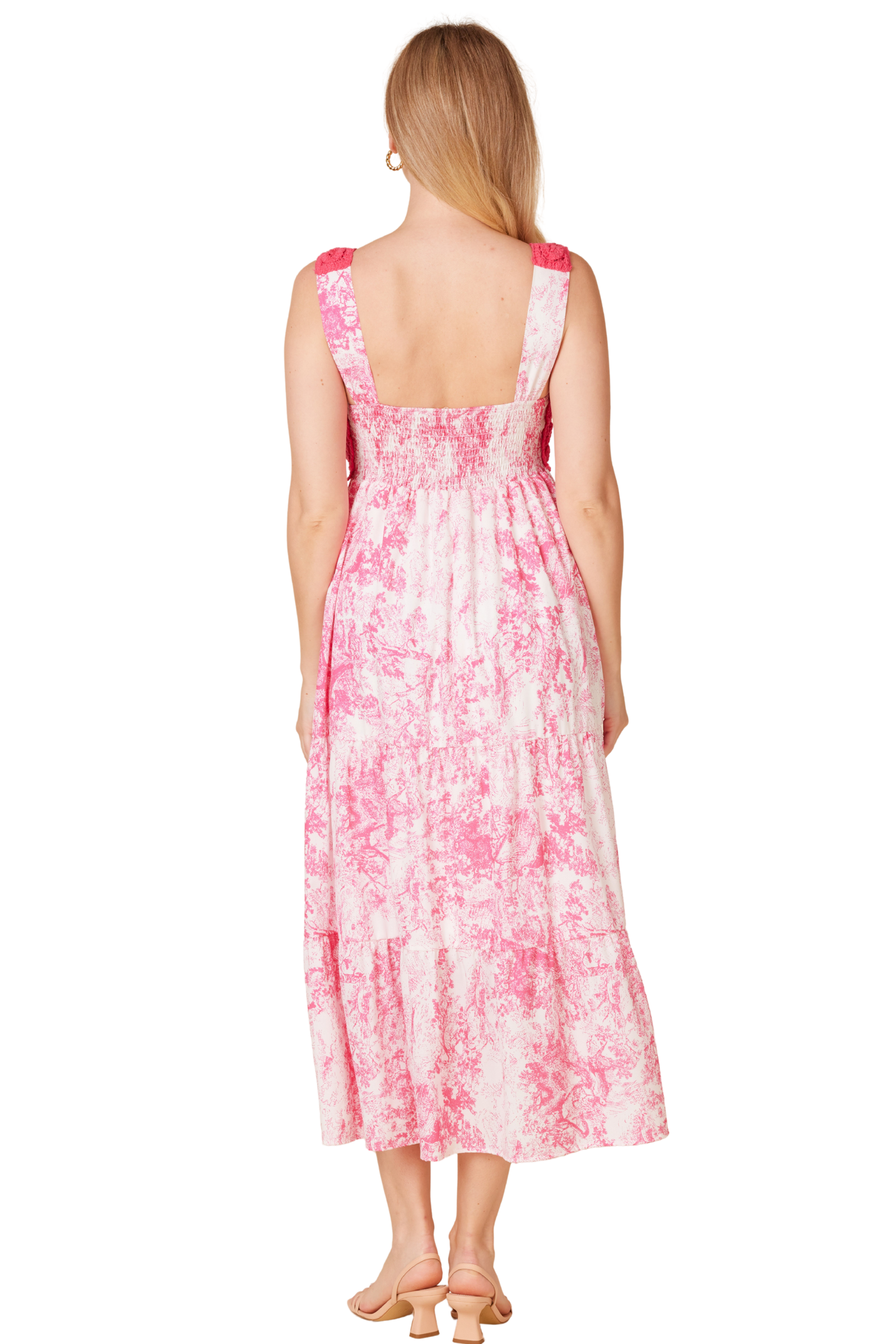 Crochet Bodice Midi Dress
