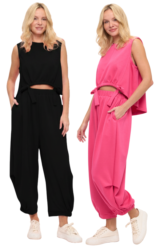 Relaxed Scuba Tank and Cropped Joggers Set