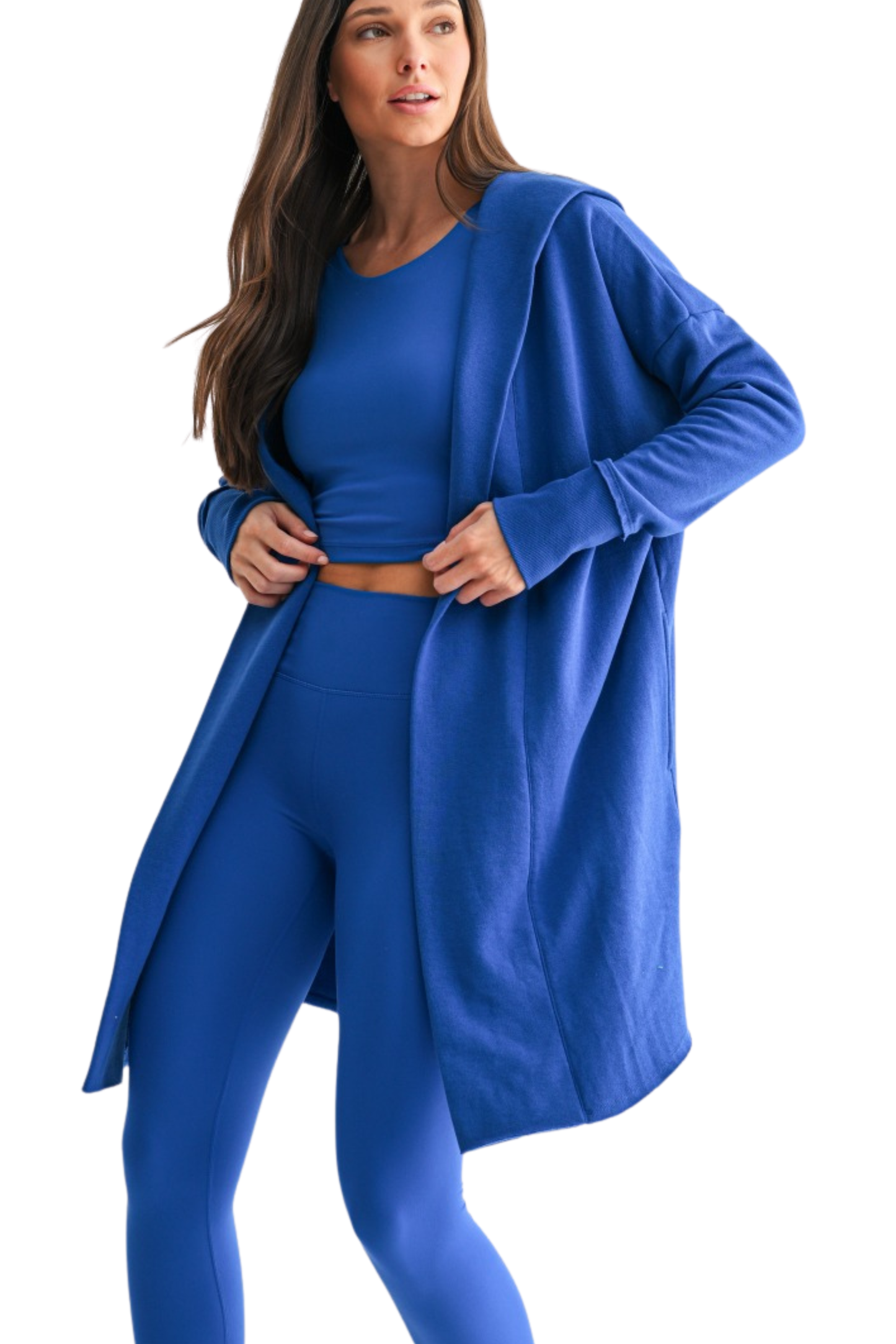 Longline Open Hoodie Cardigan