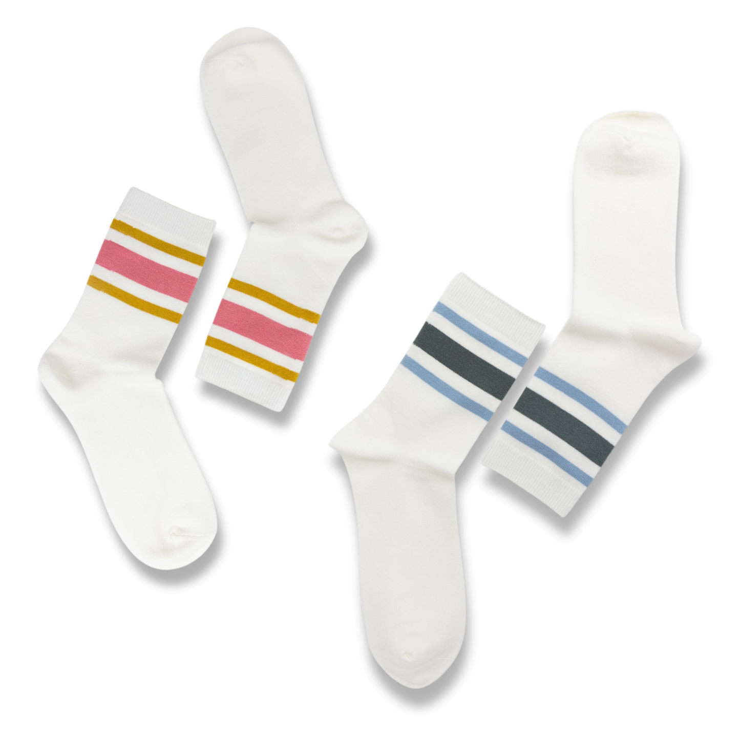 Retro Stripe Style Crew Socks