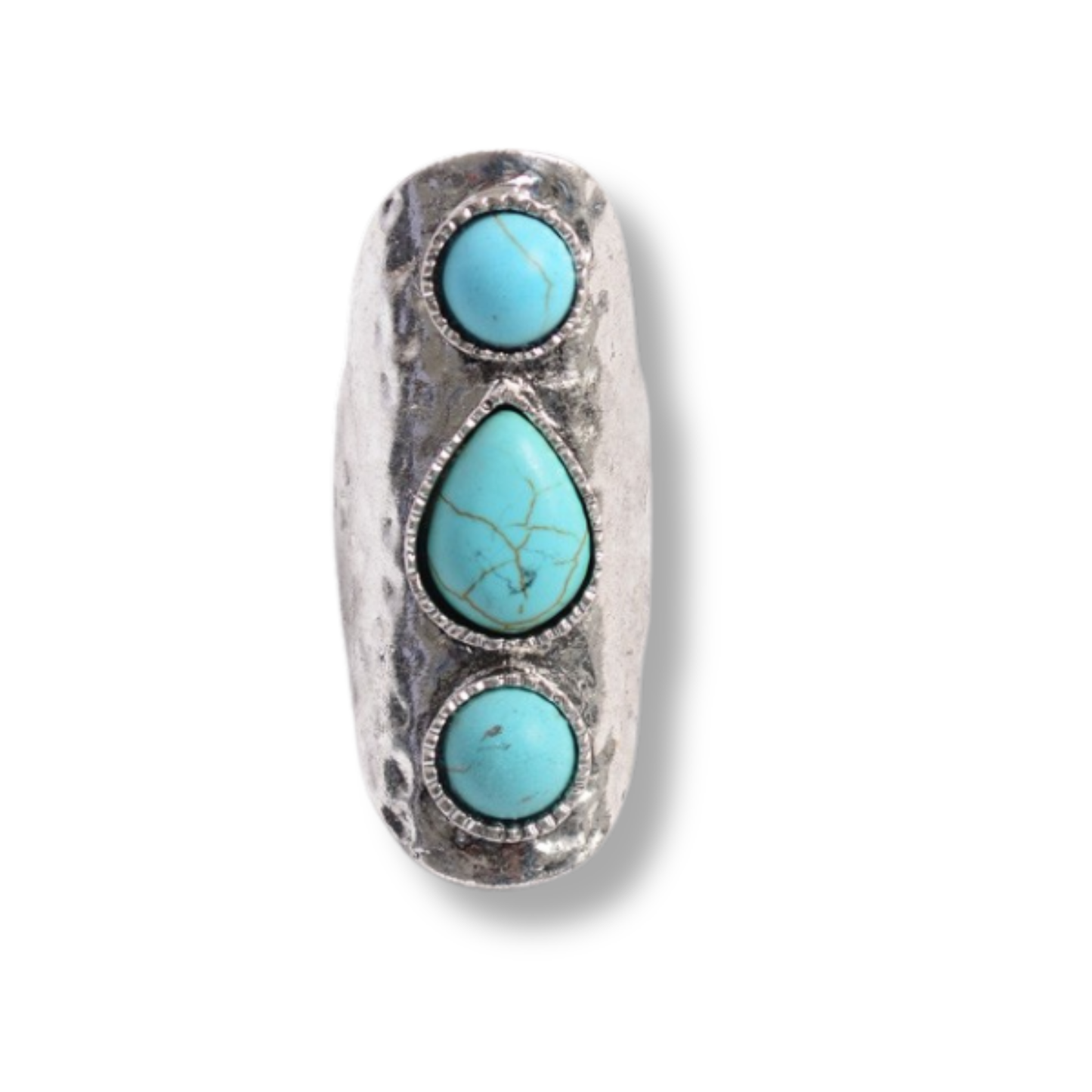 Waterfall Turquoise Statement Adjustable Ring
