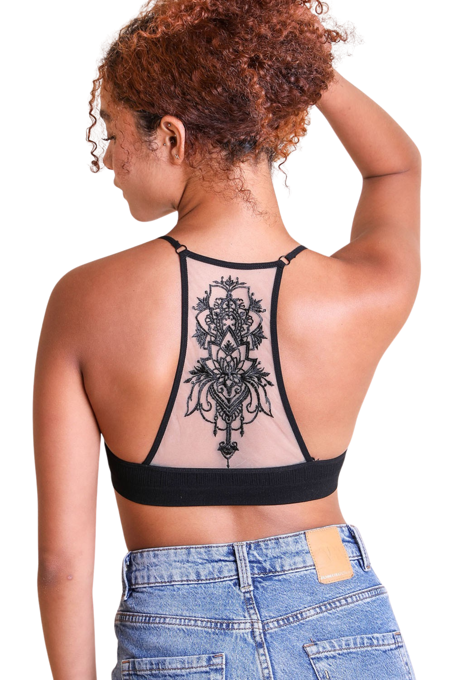 Tattoo Mesh Racerback Bralette