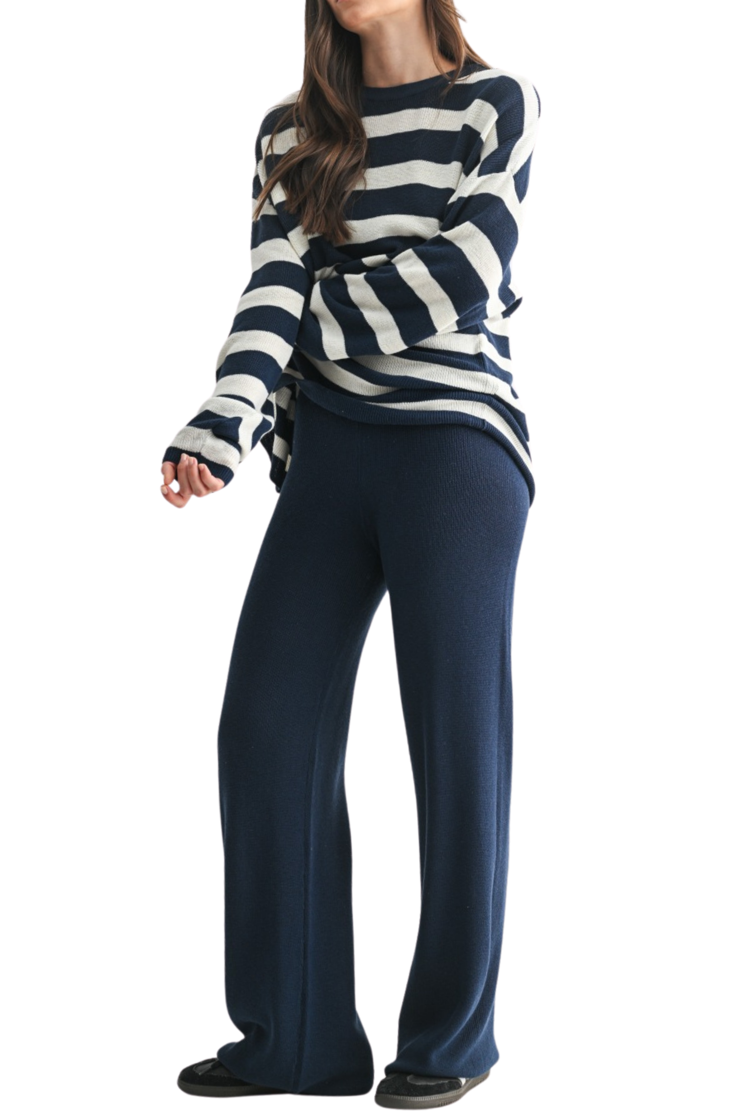Knit Striped Sweater and Pant Set