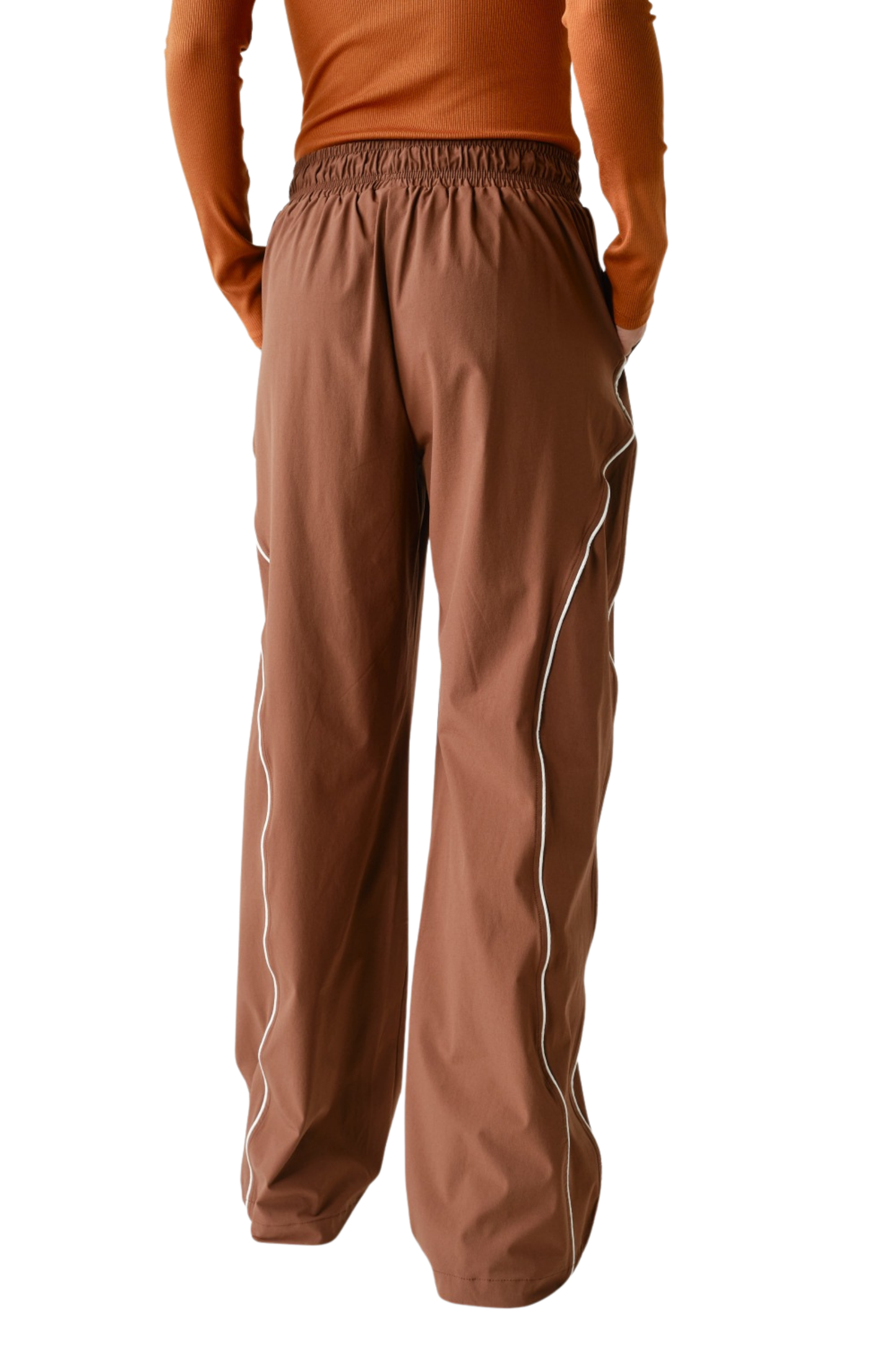 Lightweight Swish Pants with Contrast Piping