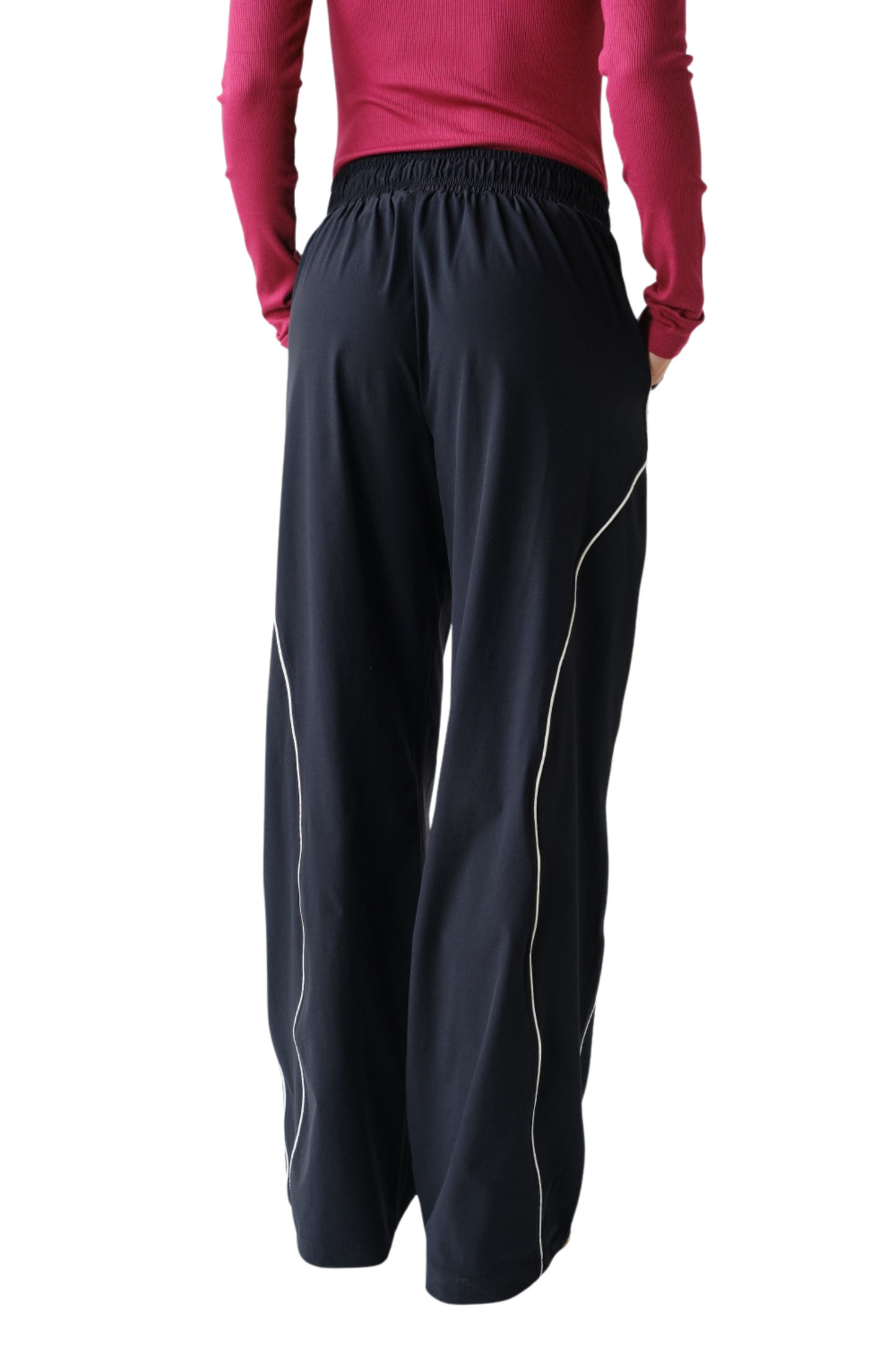 Lightweight Swish Pants with Contrast Piping