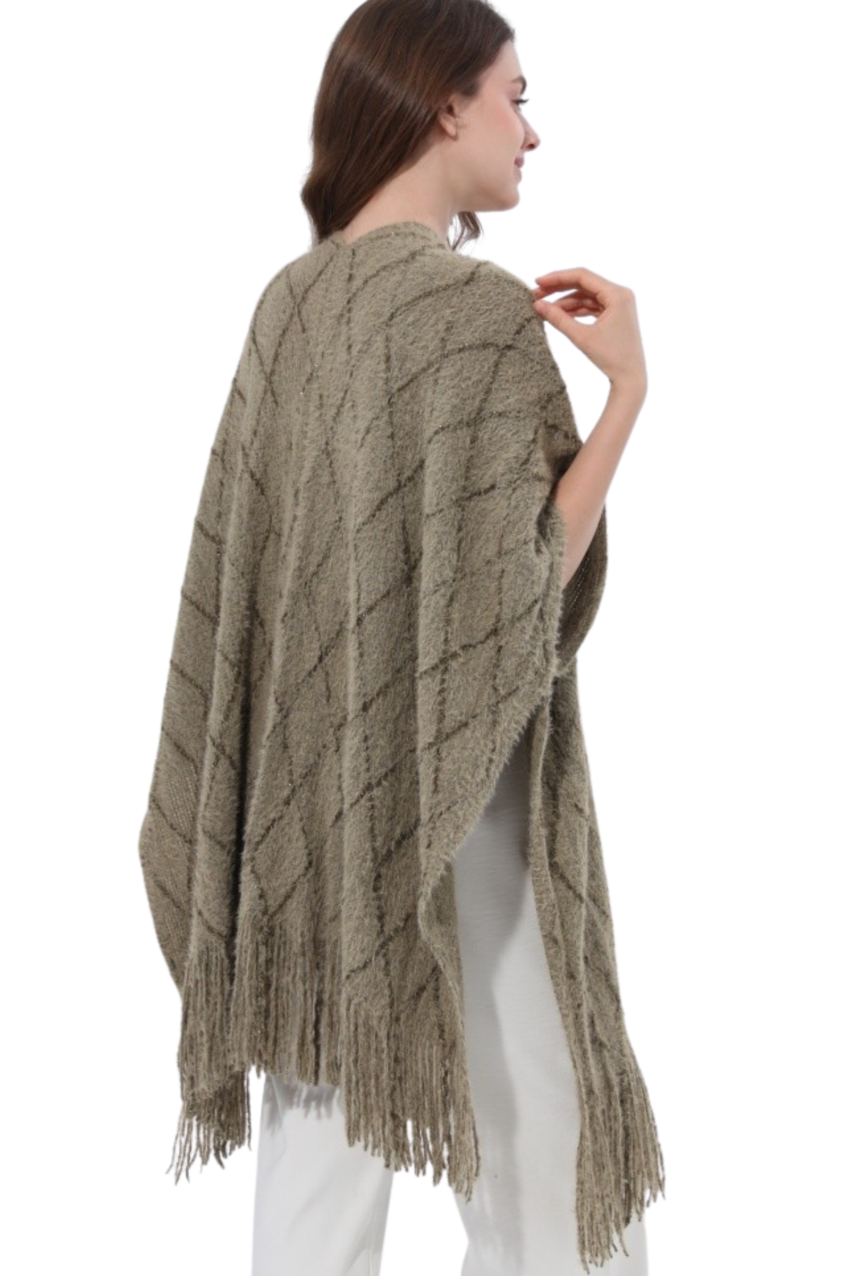 Diamond Tinsel Stitched Cozy Kimono