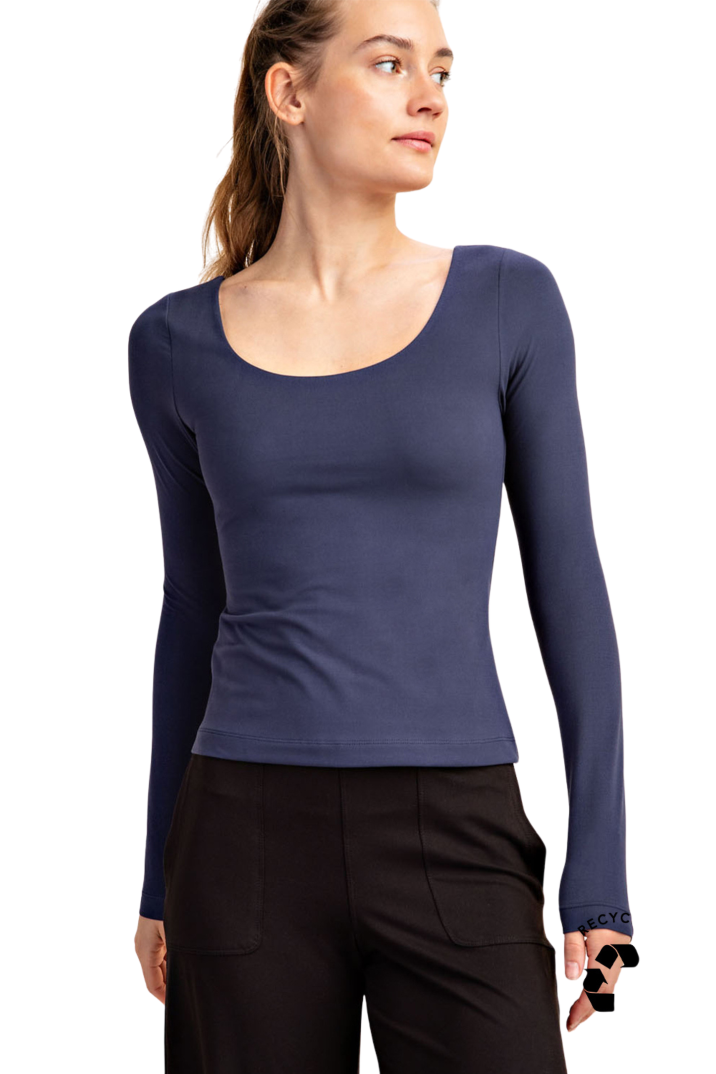 Butter Round Neck Long Sleeve Top