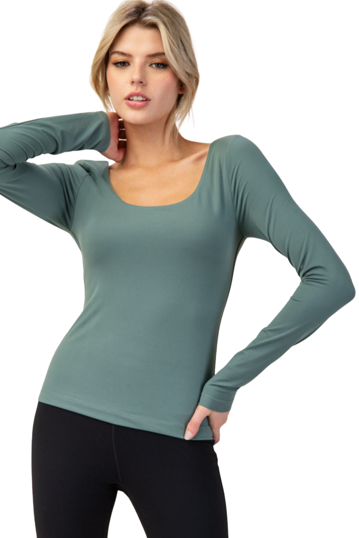 Butter Round Neck Long Sleeve Top