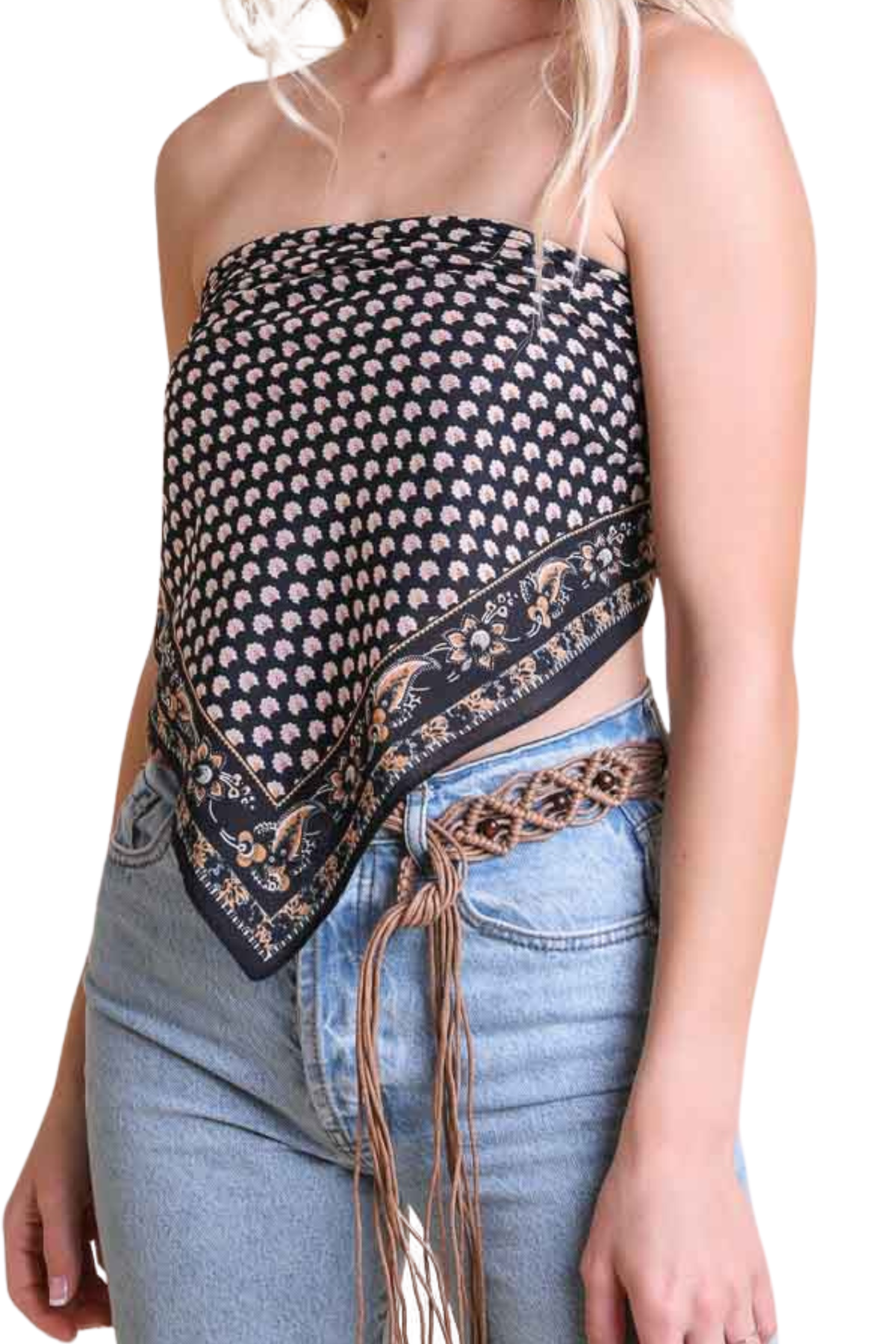 Oversized Patterned Bandana Scarf