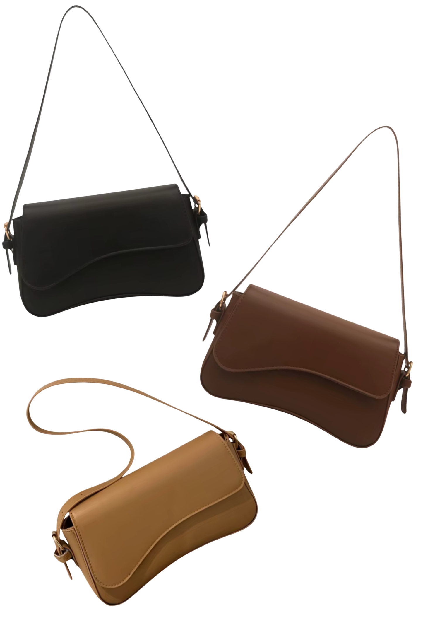 Sleek Saddle Shoulder Bag