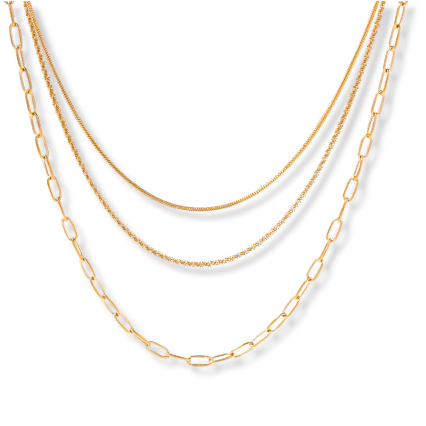 Sestra by Intro Stainless Steel Multi Layered Chain Necklace