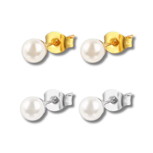 Stainless Steel 5mm Pearl Studs