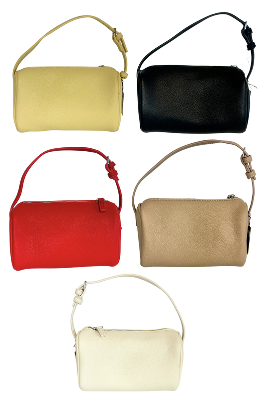 Vegan Leather Mini Everyday Cylinder Shoulder or Handbag