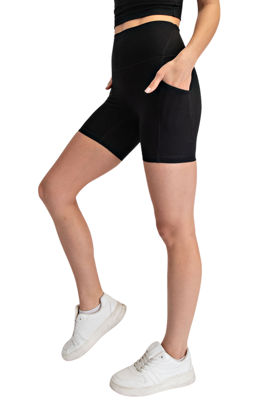 Butter Biker Shorts with Side Pockets