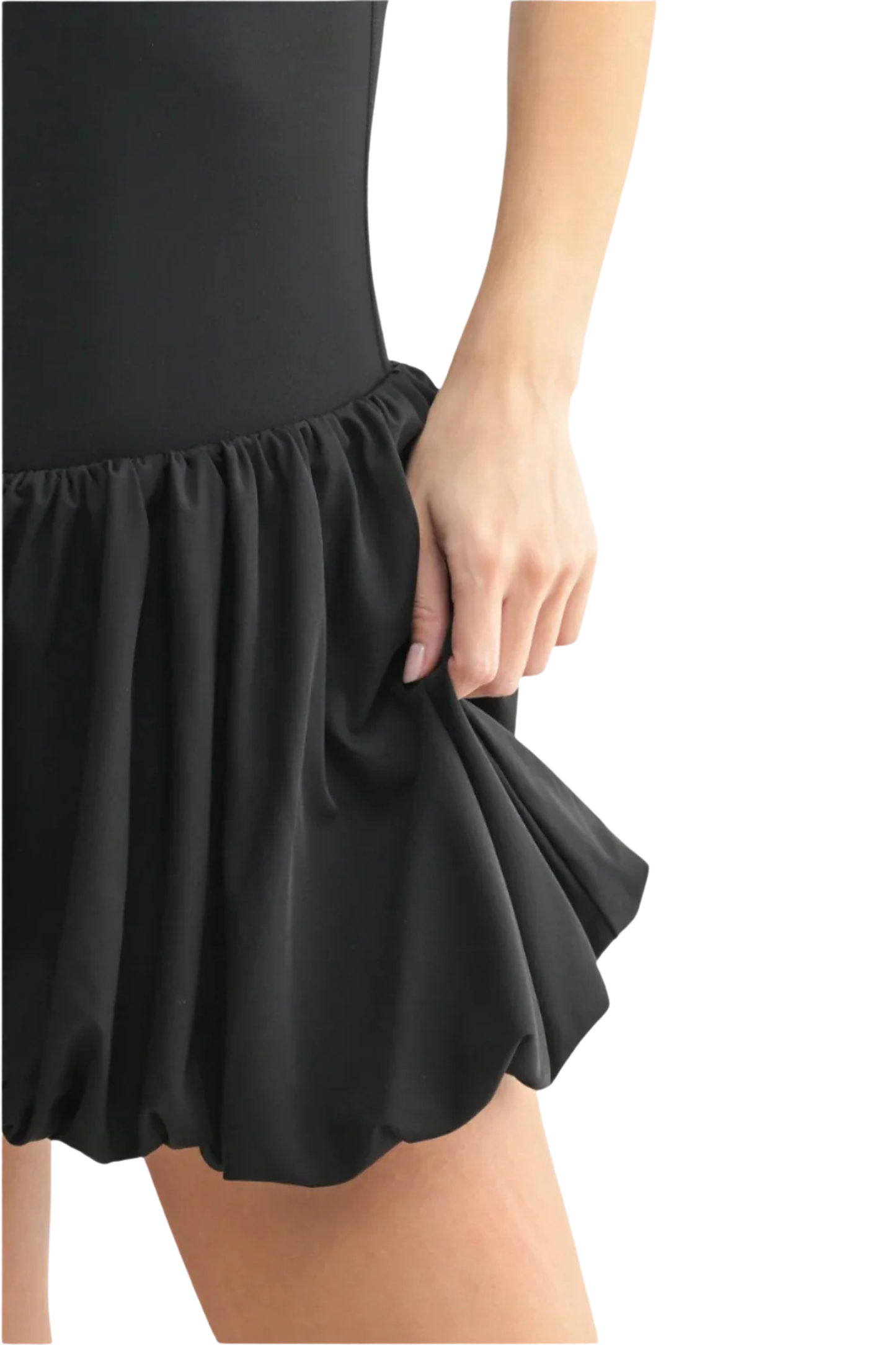 Active Bubble Hem Mini Dress with Hidden Shorts