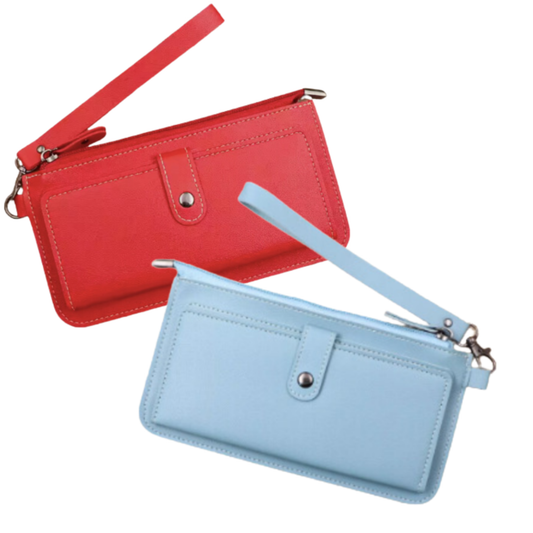Card Holder & Zip Wallet with Strap