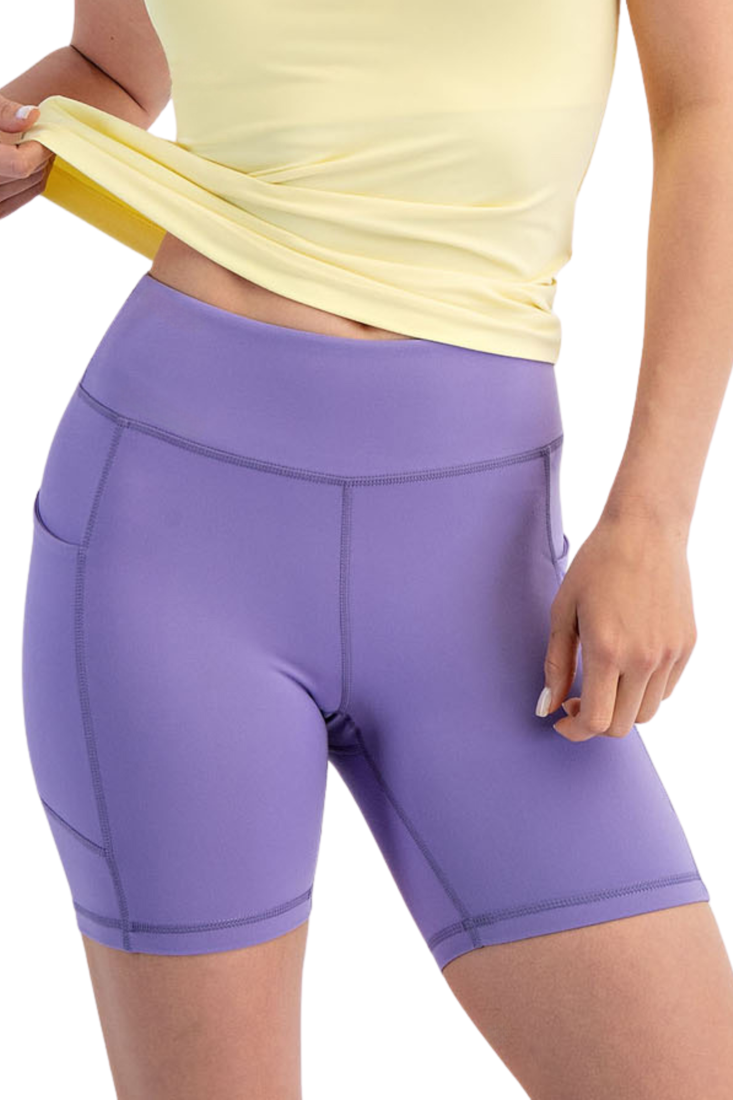 6" Inseam Butter Biker Shorts with Side Pockets
