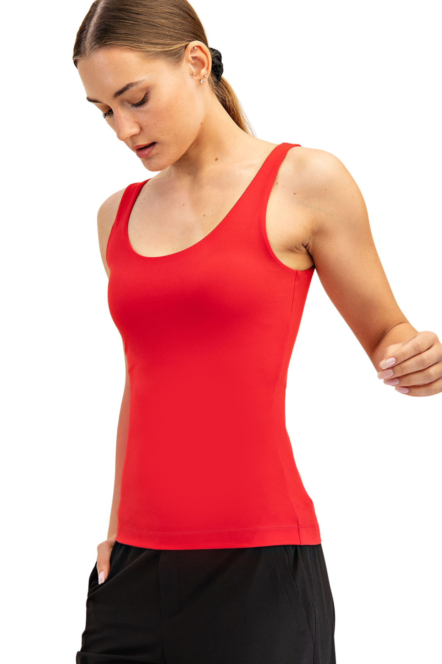 Butter Round Neckline Tank Top