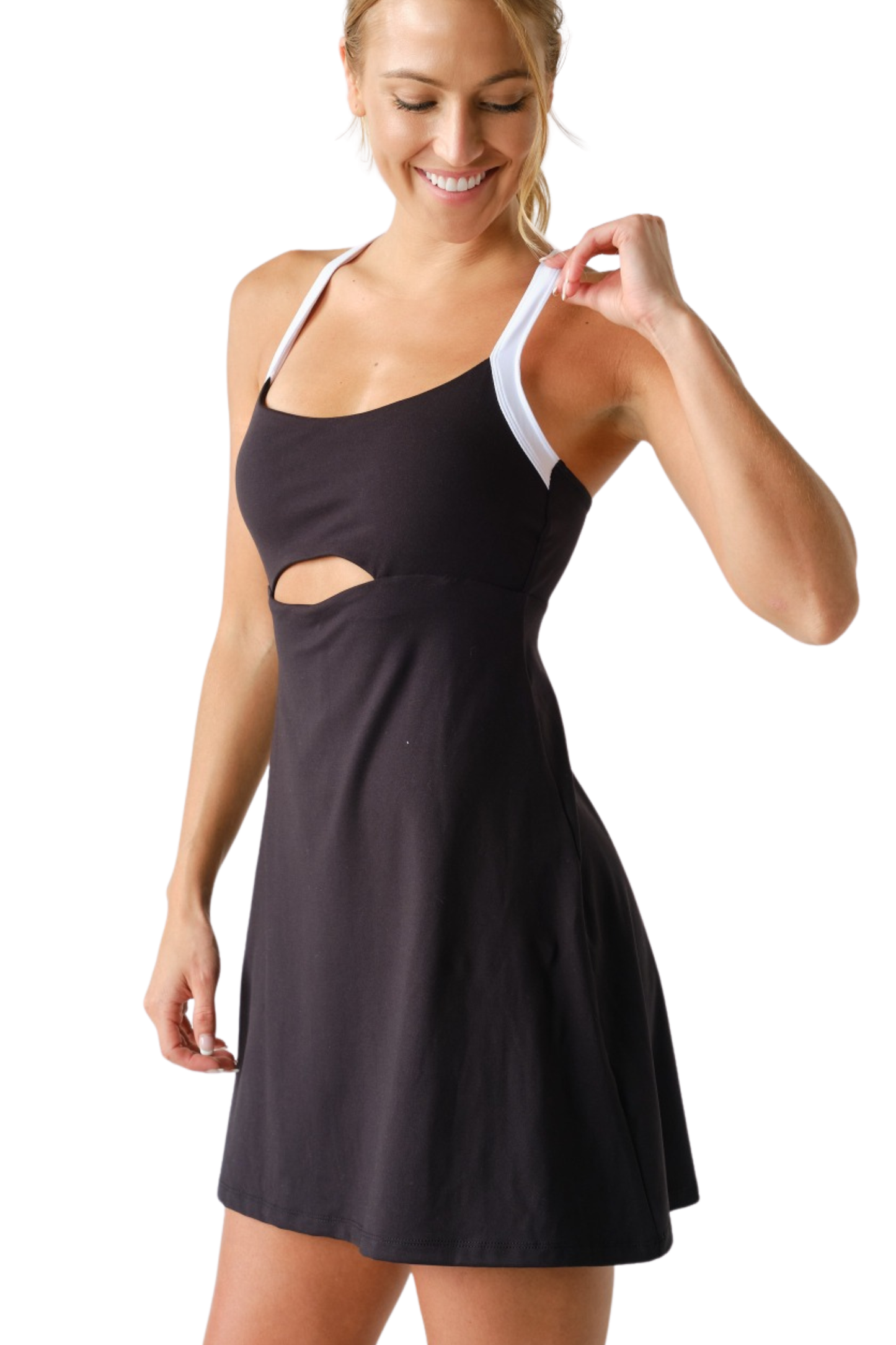 Cutout Spaghetti Strap Active Mini Dress
