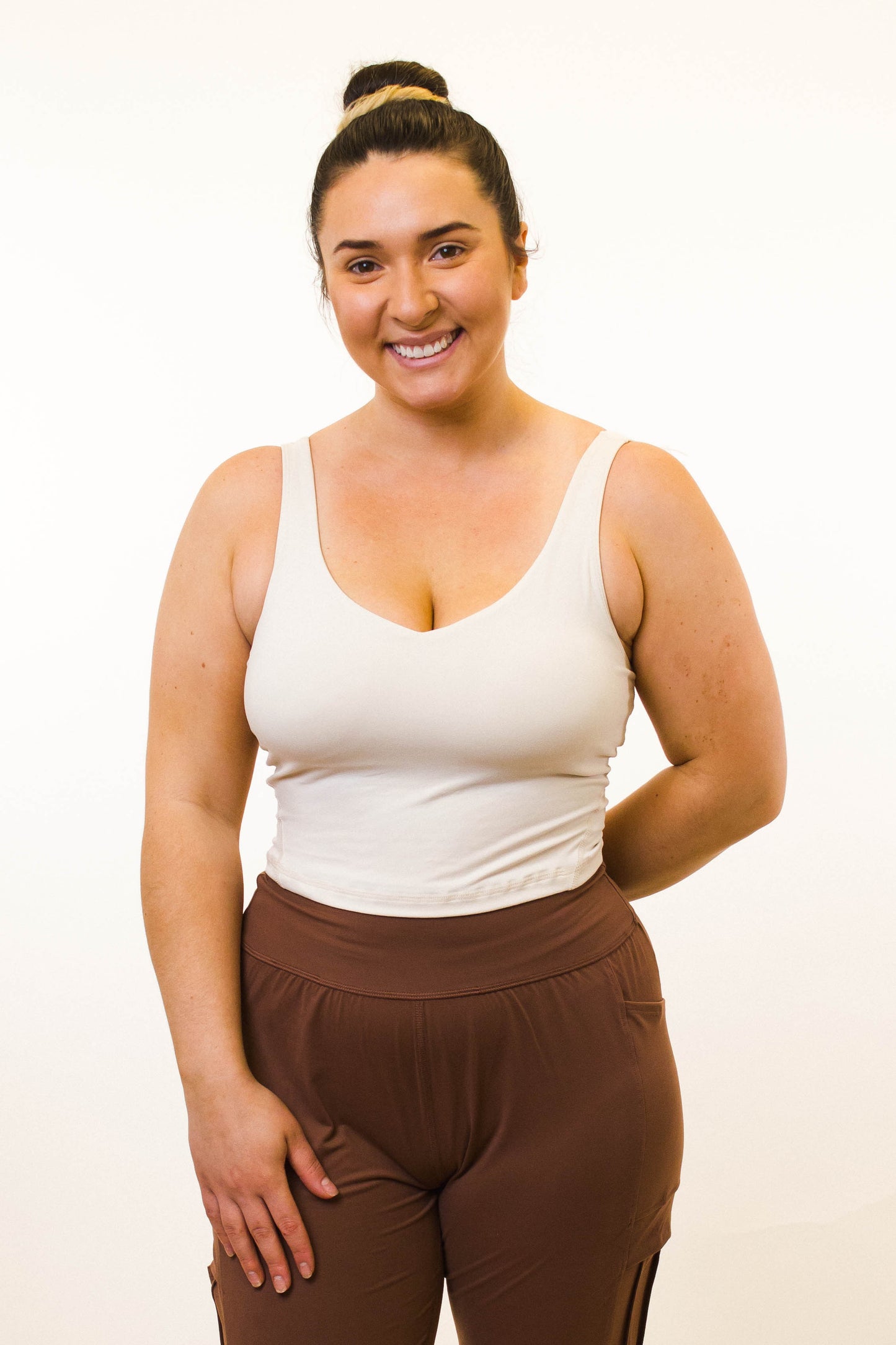 Butter V-Neck Cropped Tank