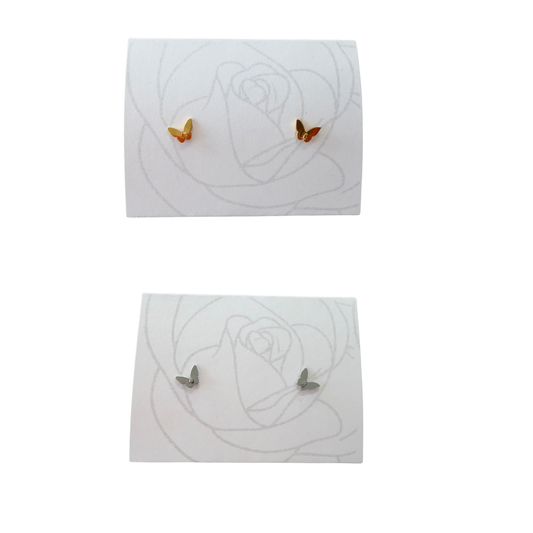 Sestra By Intro Stainless Steel Butterfly Studs