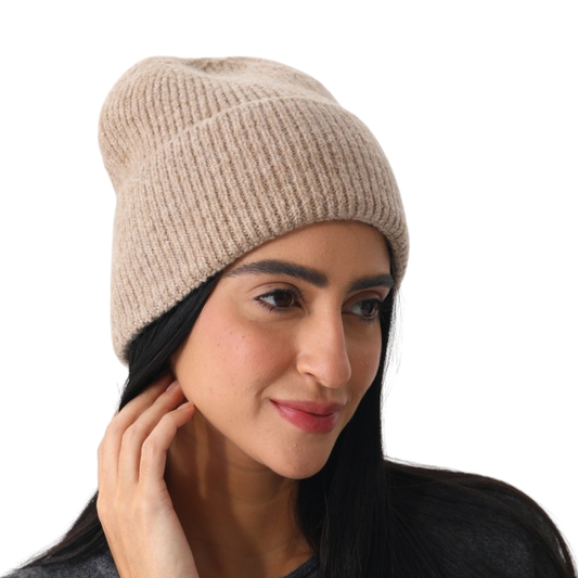 Cozy Ribbed Knit Cuffed Beanie