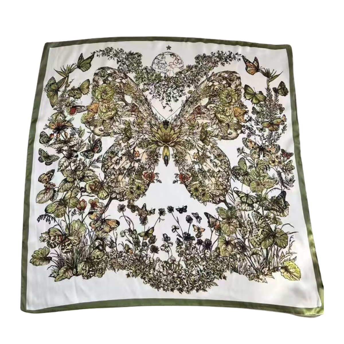 Botanical Butterfly Silky Bandana