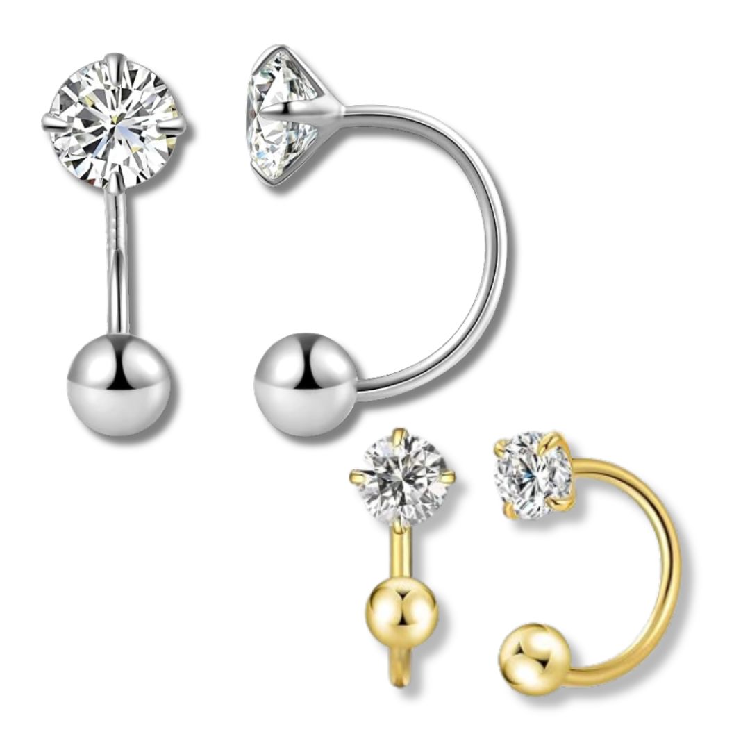 Sestra Stainless Steel Secret Hoop Earrings