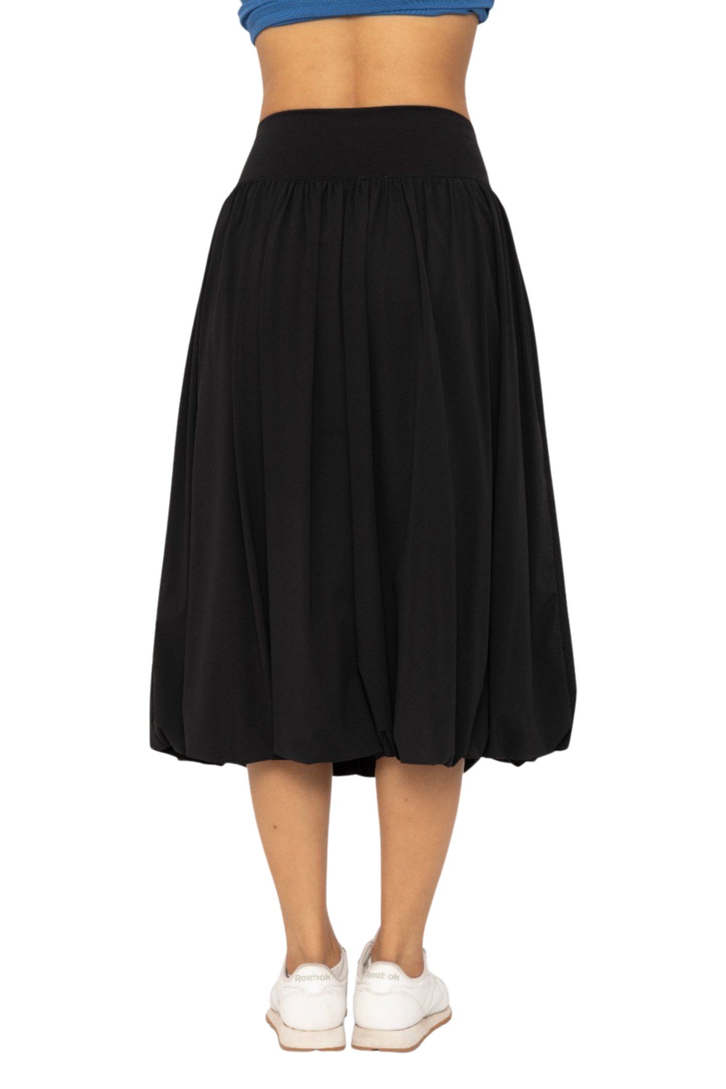 Bubble Hem Midi Skirt