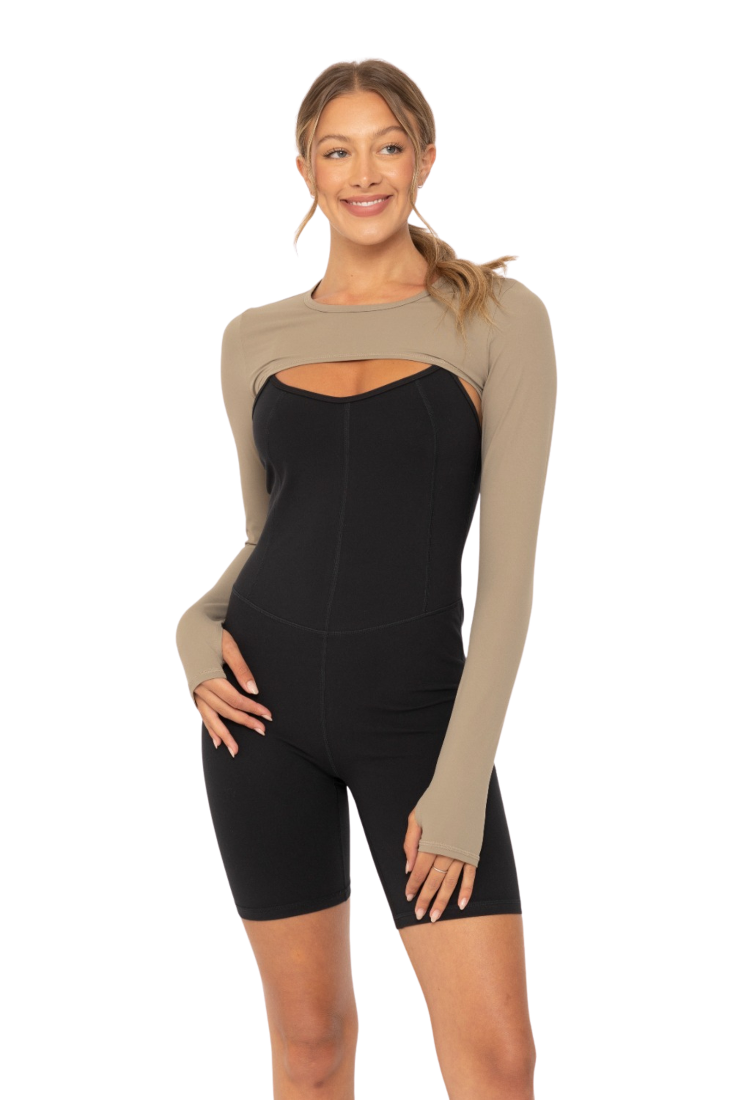 Long Sleeve Mini Shrug with Thumbholes