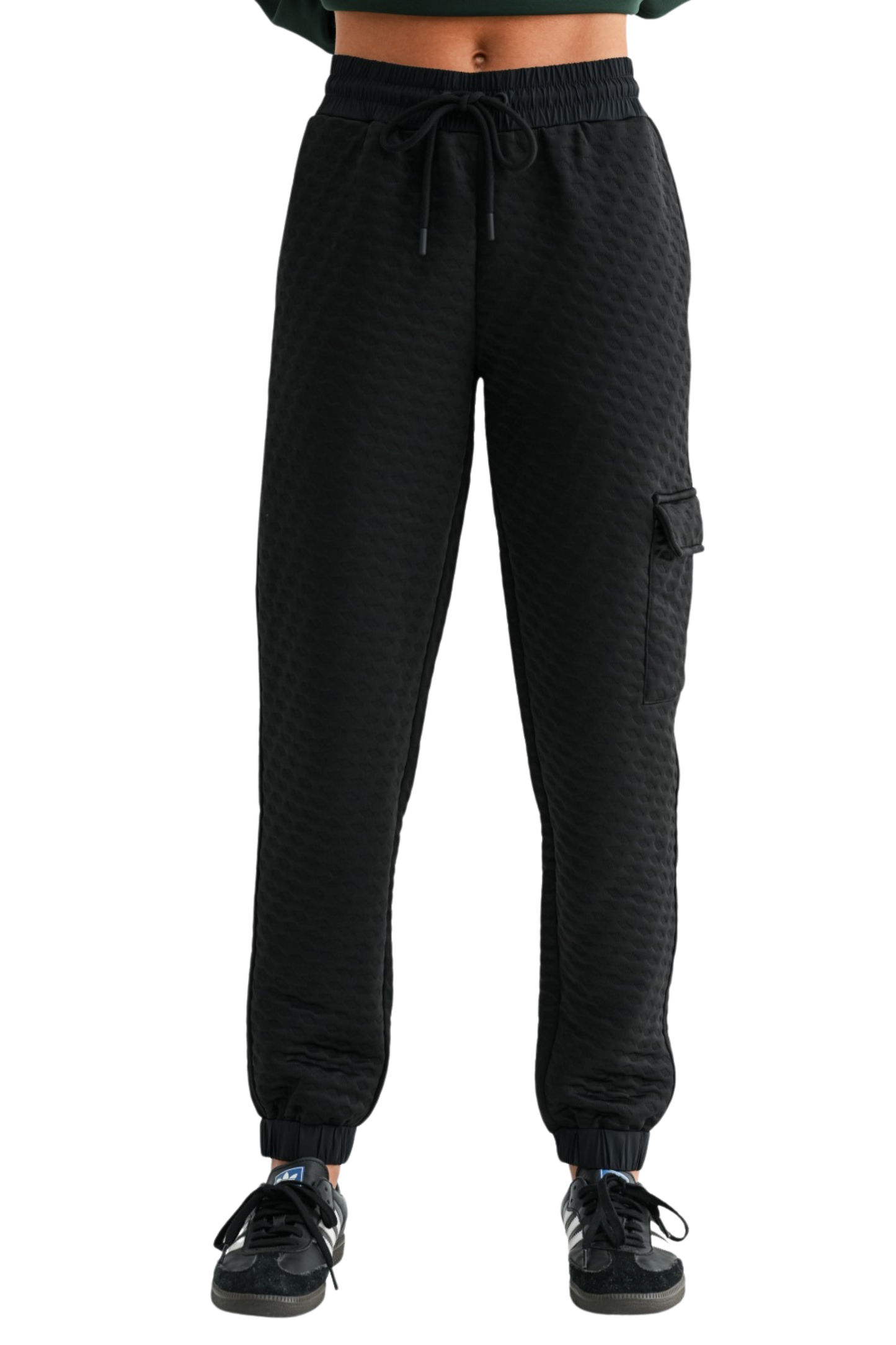 Quilted Cargo Jogger Pants