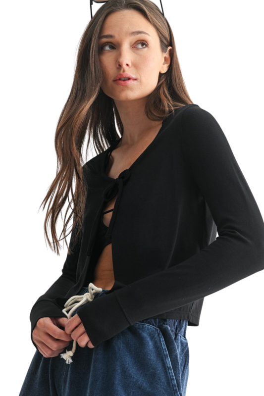 Tie Front Ballet Cardigan