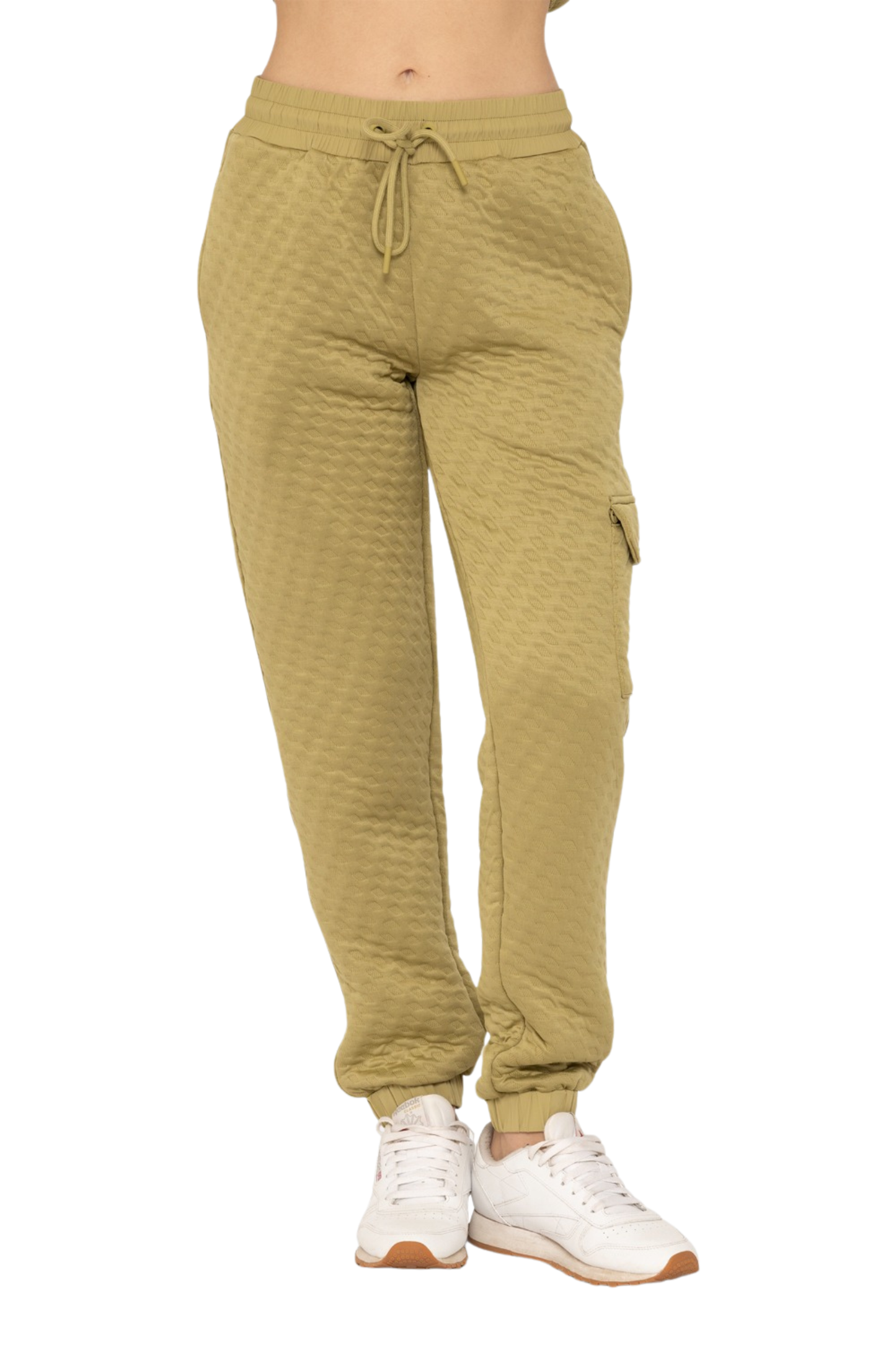 Quilted Cargo Jogger Pants