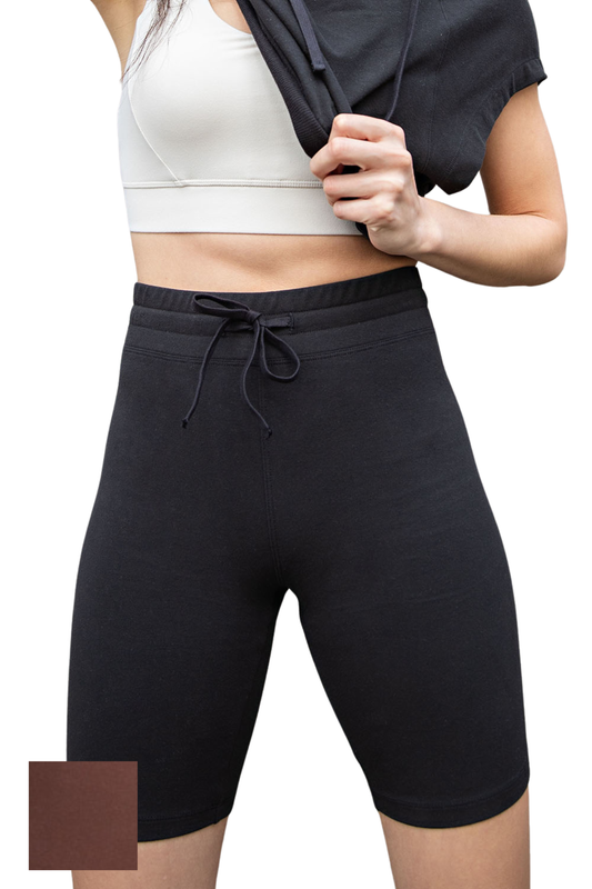Stretchy Cotton Shorts with Drawstring