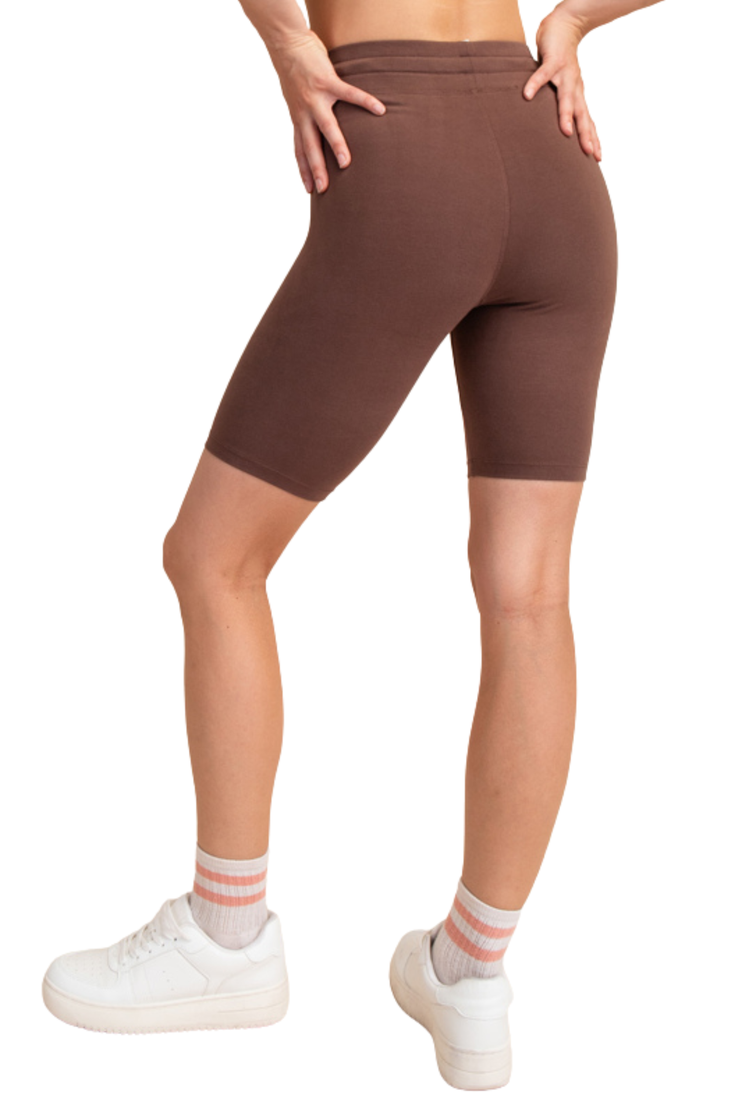 Stretchy Cotton Shorts with Drawstring