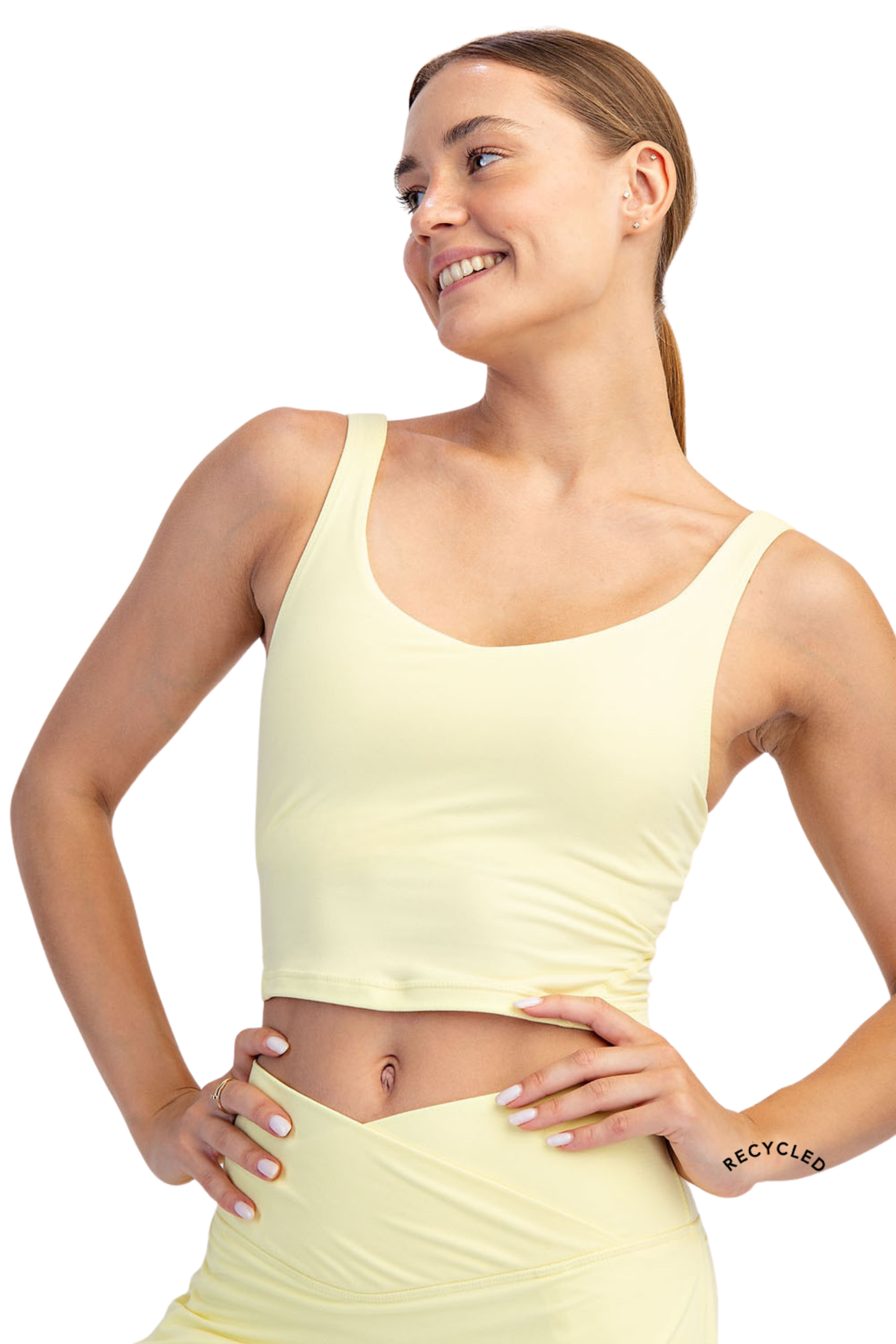 Butter Aligned Cropped Tank