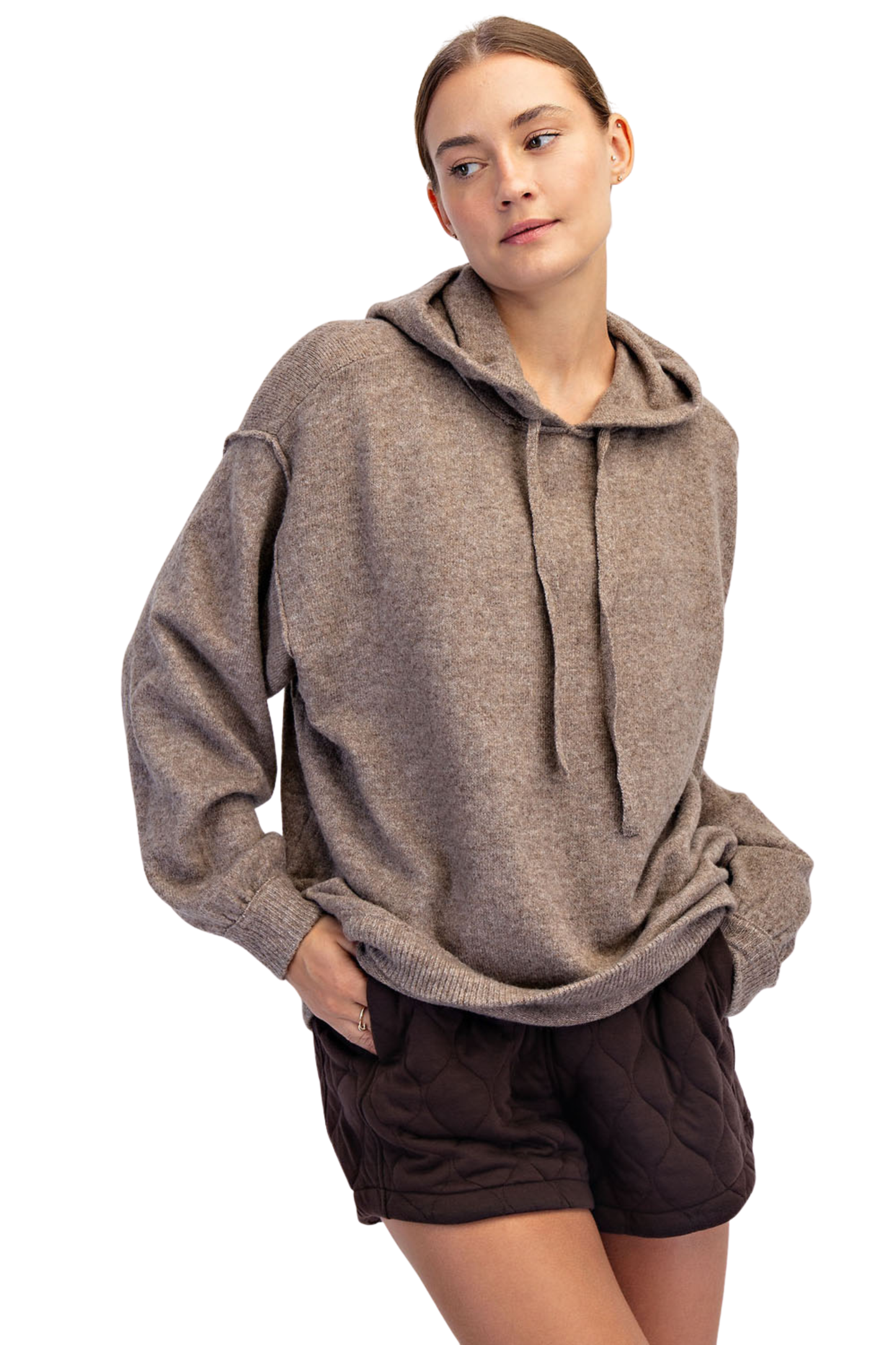 Oversized Knit Hoodie Sweater