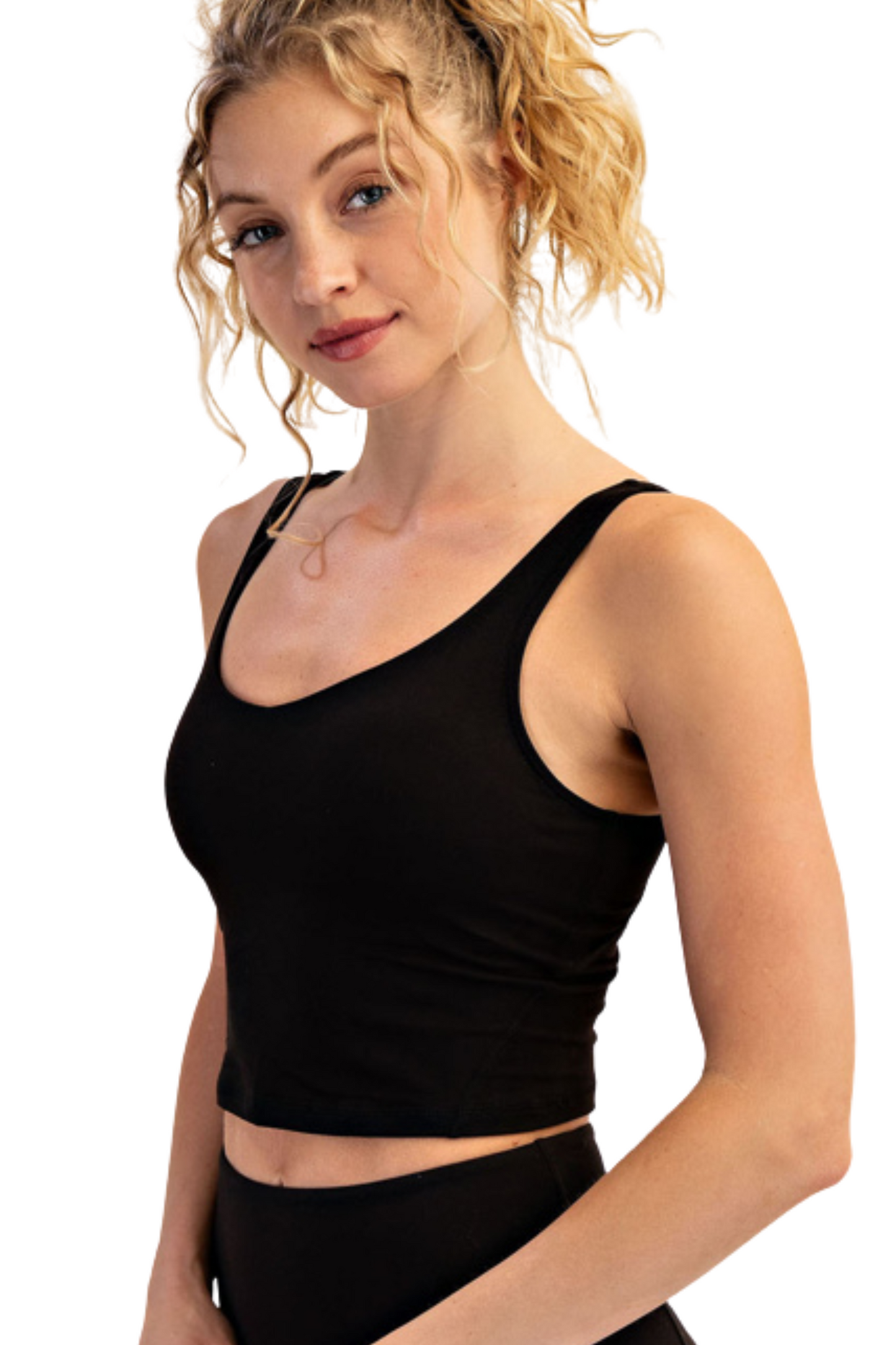 Butter Aligned Cropped Tank