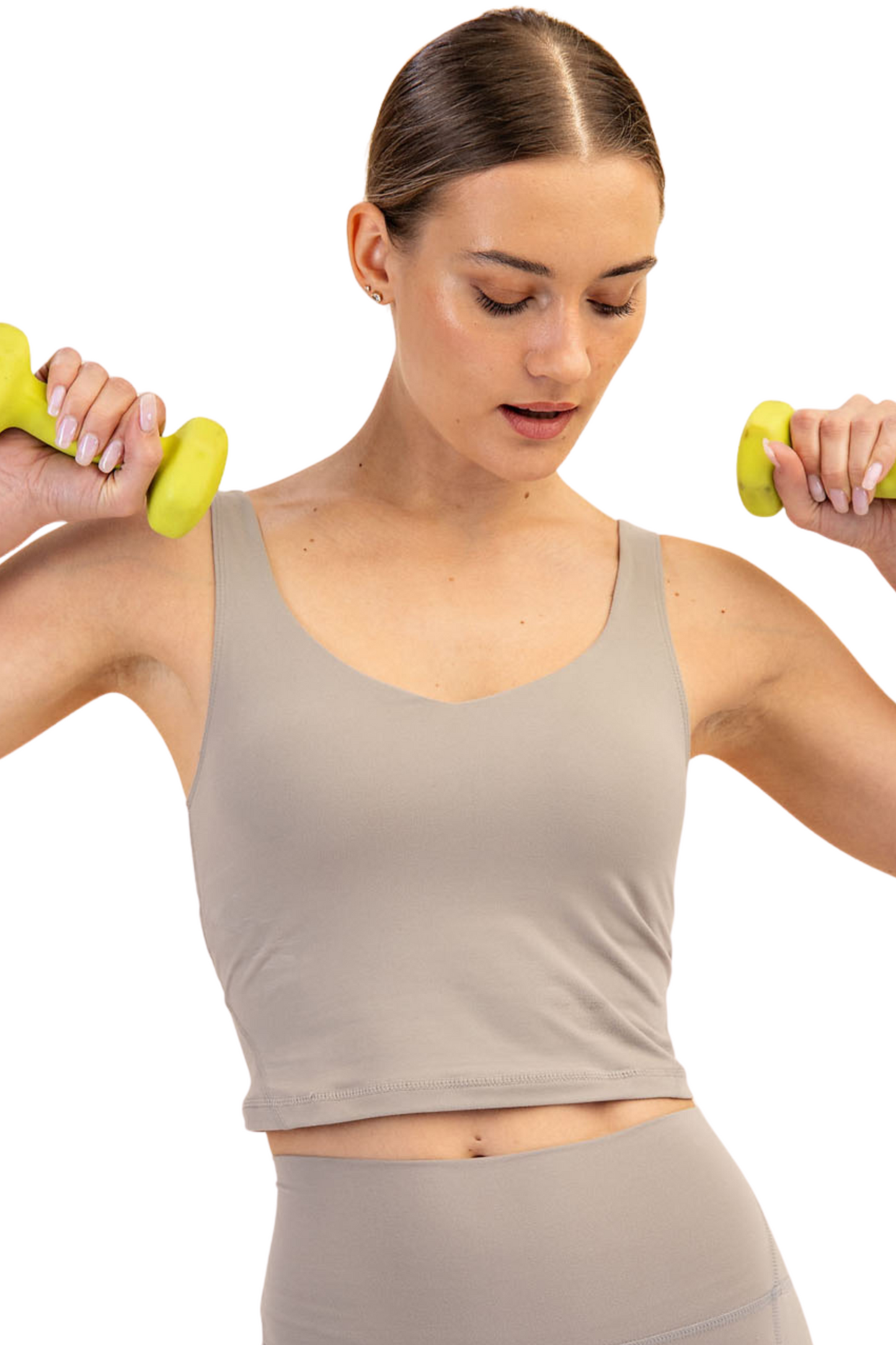 Butter Aligned Cropped Tank