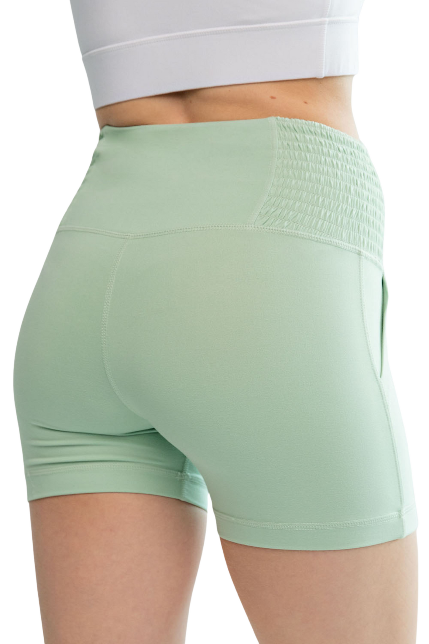 4 Inch Butter Biker Shorts with Smocked Waist Band