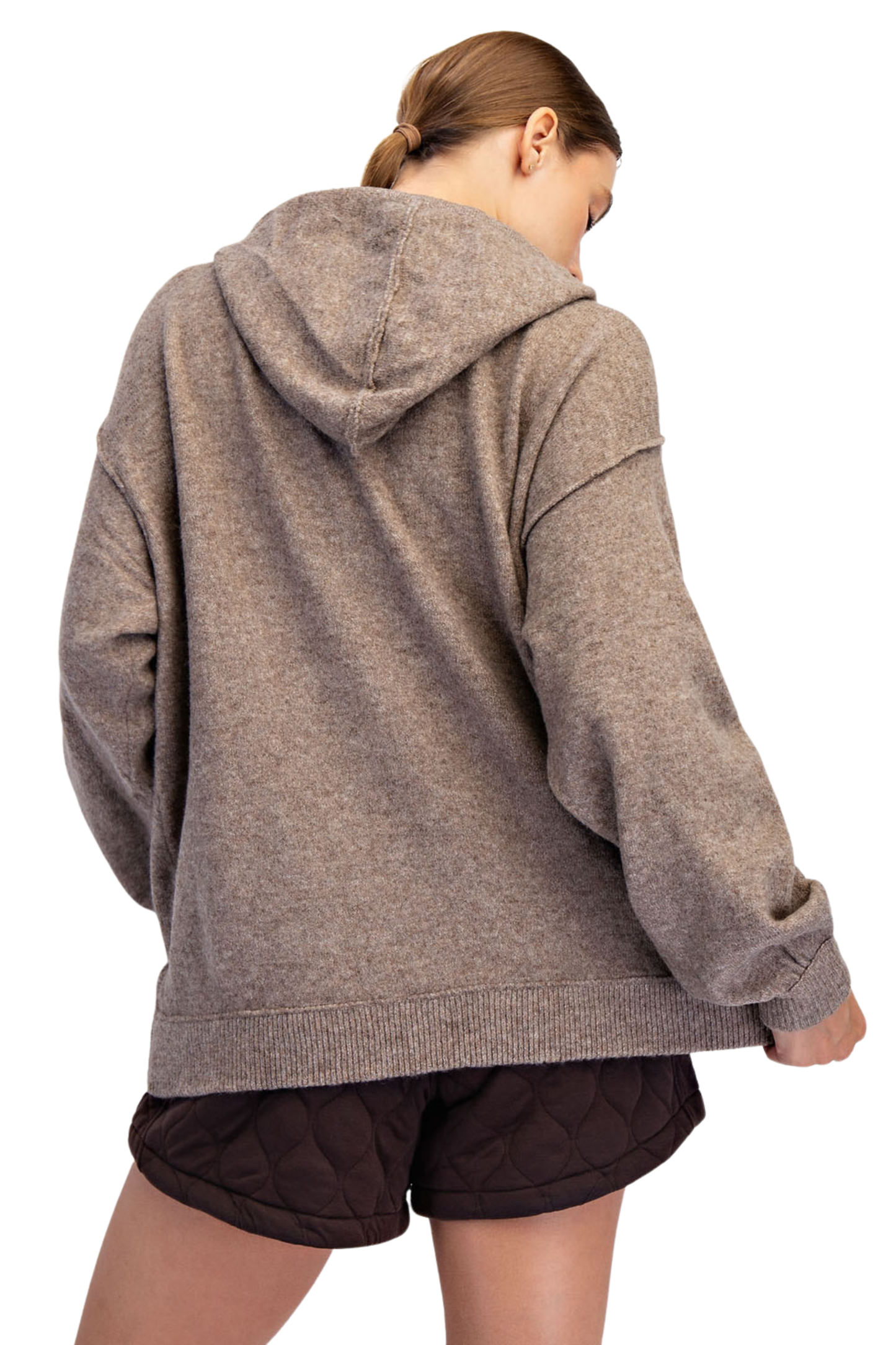 Oversized Knit Hoodie Sweater