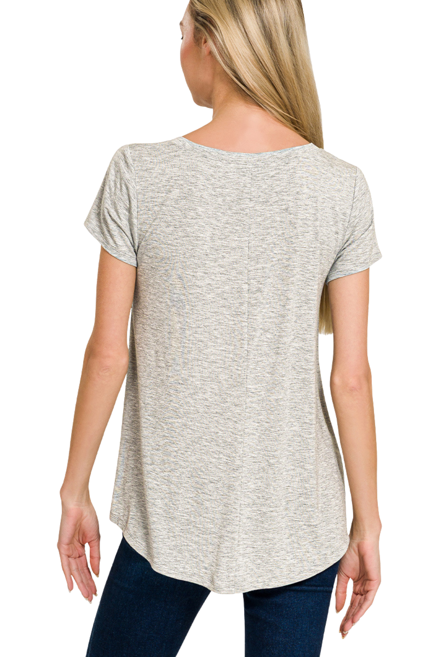 Flowy V Neck Short Sleeve Tee