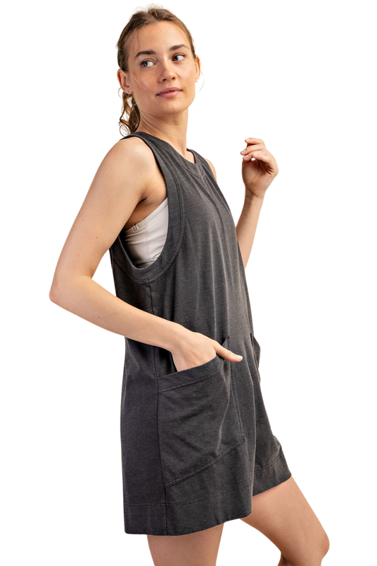 Easy-On Sleeveless Cotton Romper