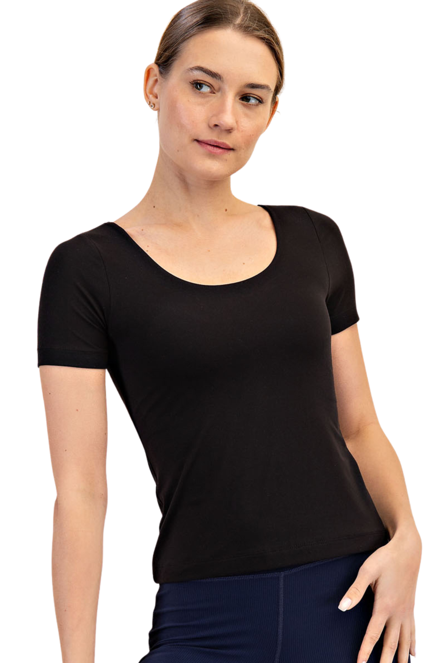 Butter Round Neck Short Sleeve Tee