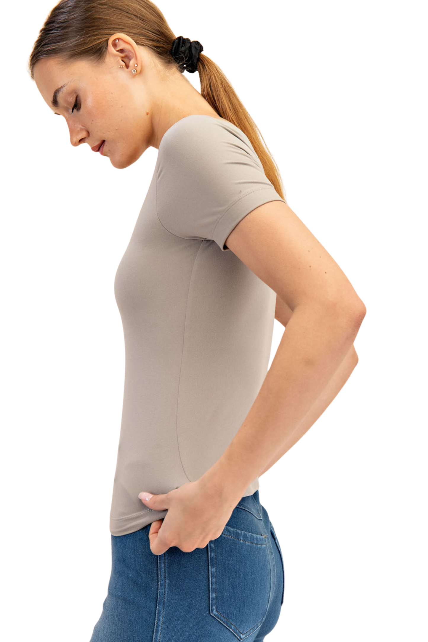 Butter Round Neck Short Sleeve Tee