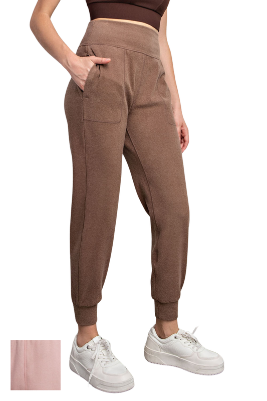 Micro Ribbed Brushed Joggers