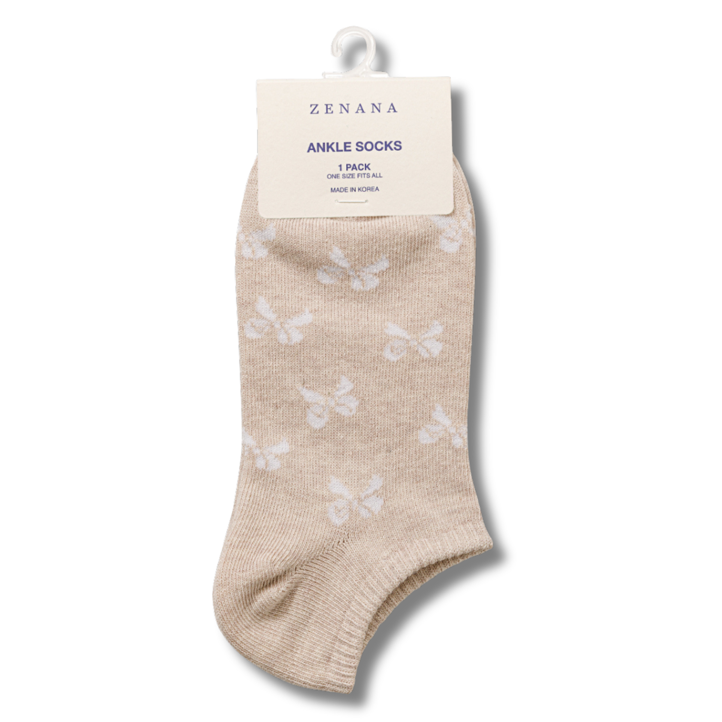 Ankle Socks with Bow Pattern