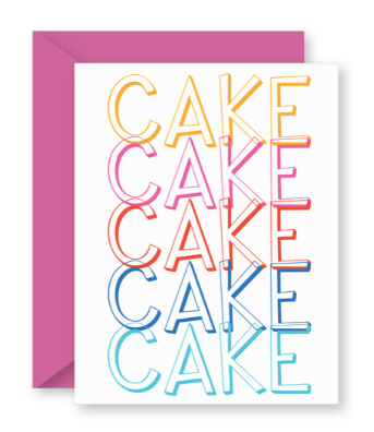 Cake Cake Cake Birthday Card